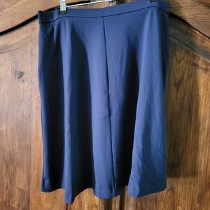 Adrienne Vittadini Classic Navy A-Line Skirt